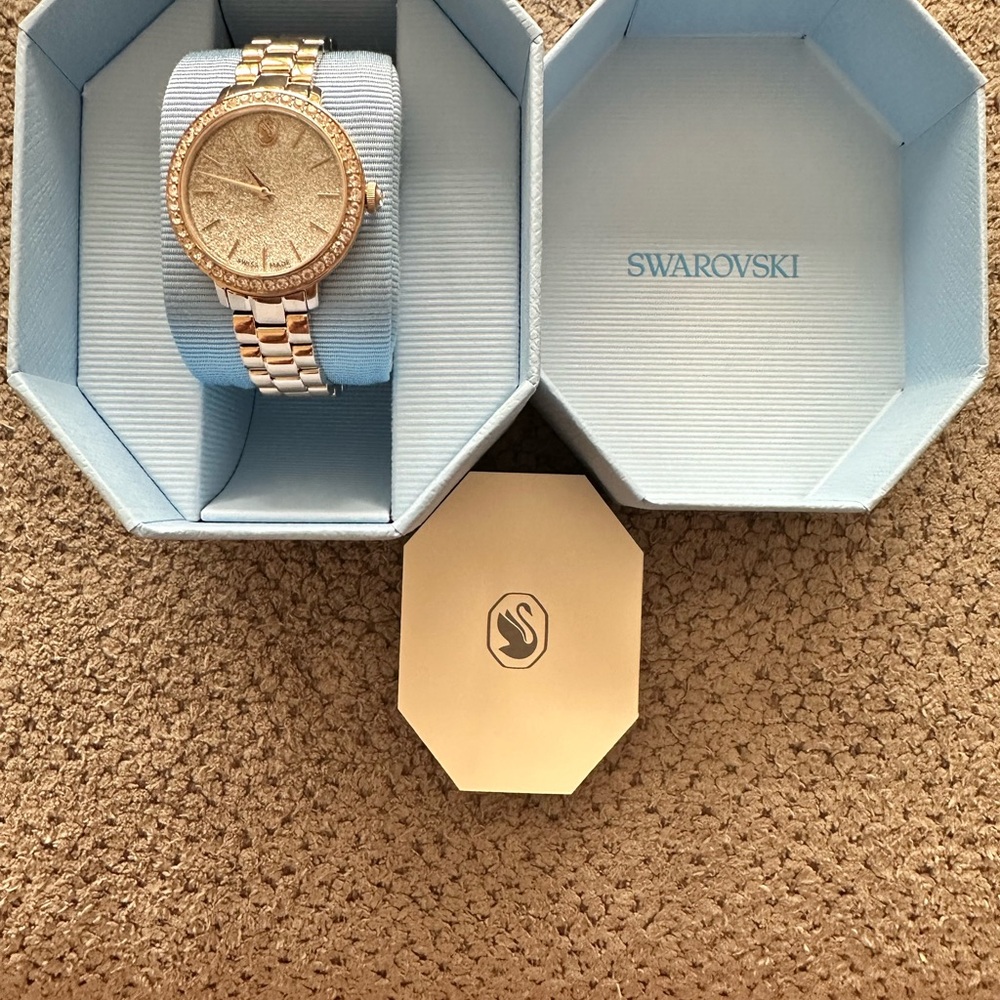 Swarovski Crystal-Embellished Gold Women's Watch